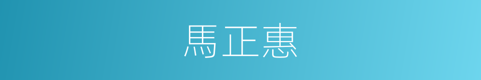 馬正惠的同義詞
