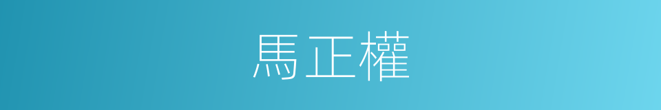 馬正權的同義詞