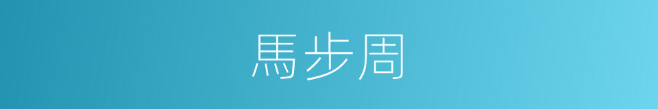 馬步周的同義詞