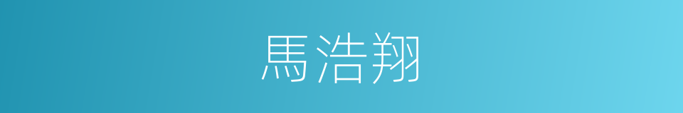 馬浩翔的同義詞