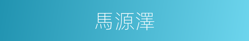 馬源澤的同義詞