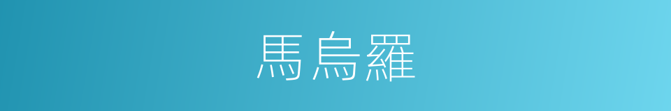 馬烏羅的同義詞