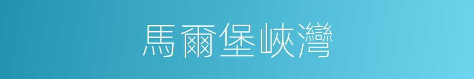 馬爾堡峽灣的同義詞
