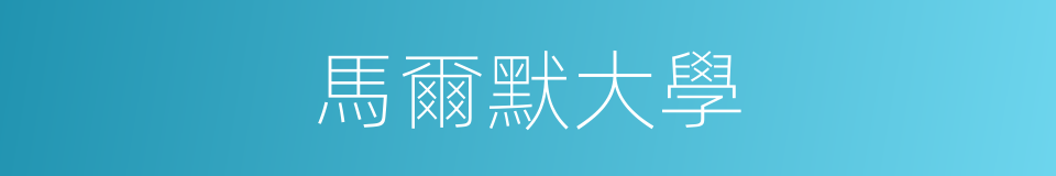 馬爾默大學的同義詞