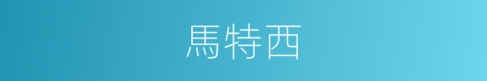 馬特西的同義詞