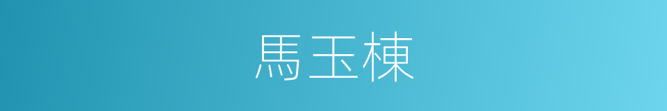 馬玉棟的同義詞