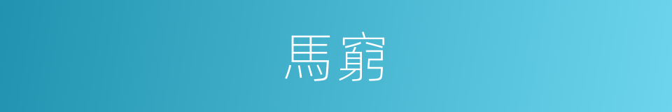 馬窮的同義詞