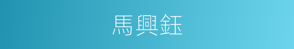 馬興鈺的同義詞