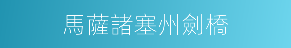 馬薩諸塞州劍橋的同義詞