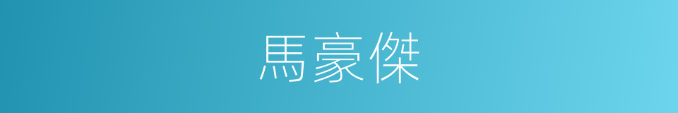 馬豪傑的同義詞