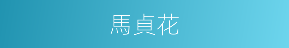 馬貞花的同義詞