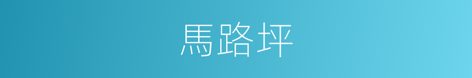 馬路坪的同義詞