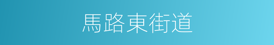 馬路東街道的同義詞