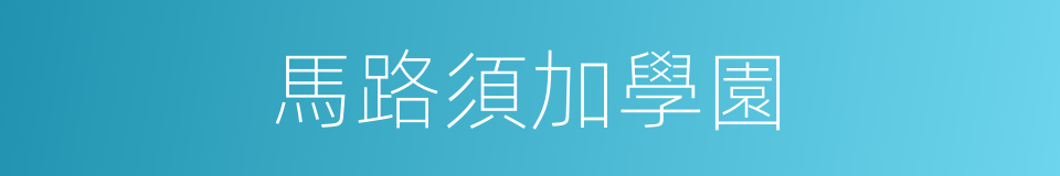 馬路須加學園的同義詞