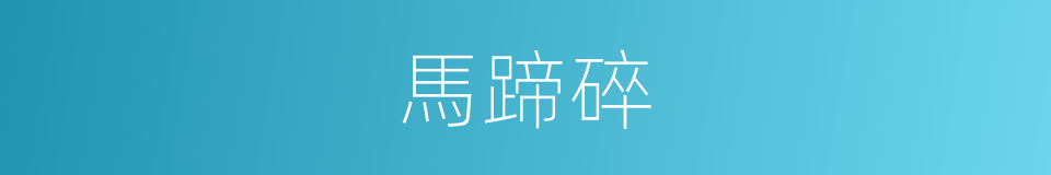 馬蹄碎的同義詞