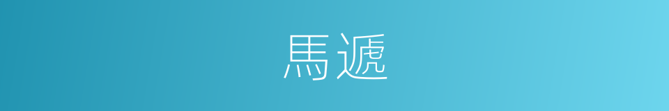 馬遞的意思