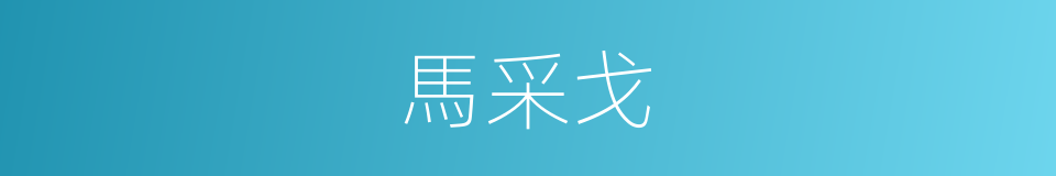 馬采戈的同義詞
