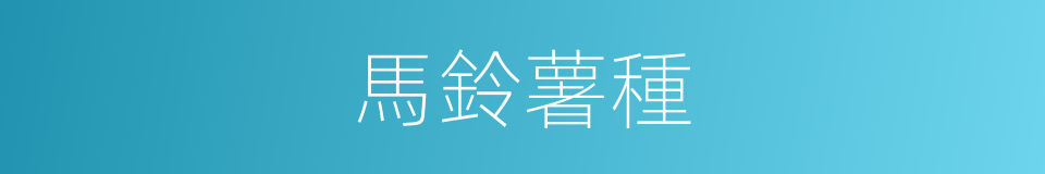 馬鈴薯種的同義詞