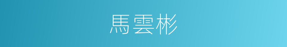 馬雲彬的同義詞