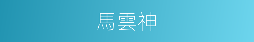 馬雲神的同義詞