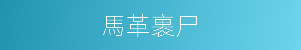 馬革裹尸的意思