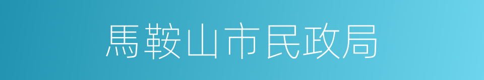 馬鞍山市民政局的同義詞