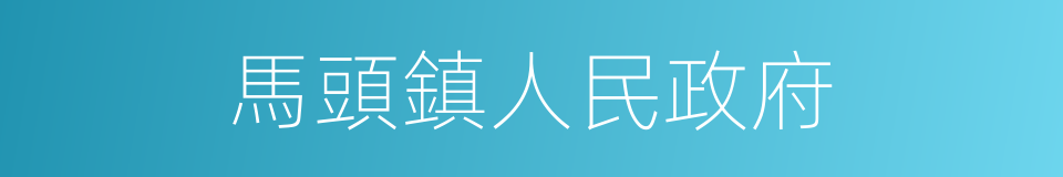 馬頭鎮人民政府的同義詞