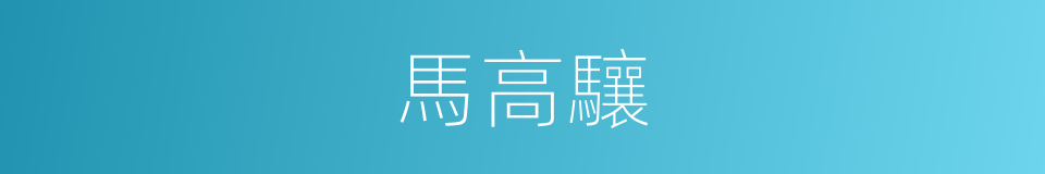 馬高驤的同義詞