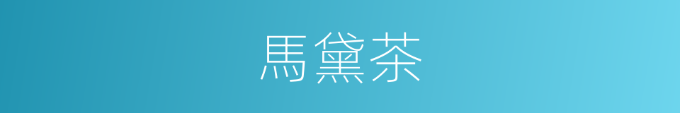 馬黛茶的同義詞