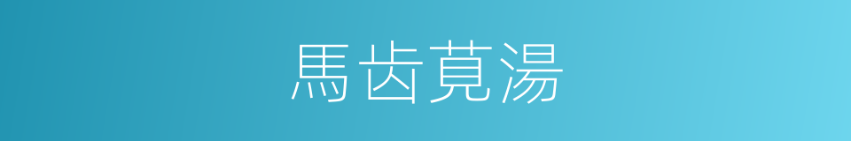 馬齿莧湯的同義詞