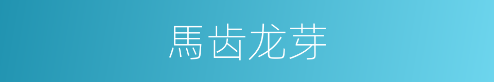 馬齿龙芽的同義詞