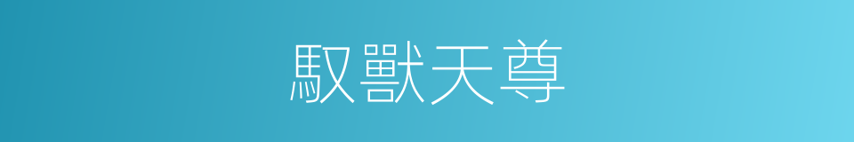 馭獸天尊的同義詞