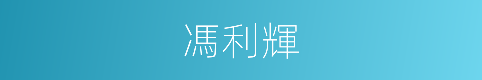 馮利輝的同義詞