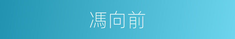 馮向前的同義詞