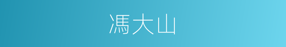 馮大山的同義詞