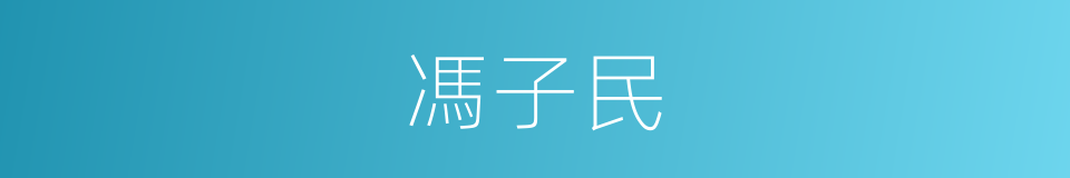 馮子民的同義詞