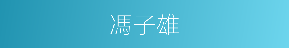 馮子雄的同義詞