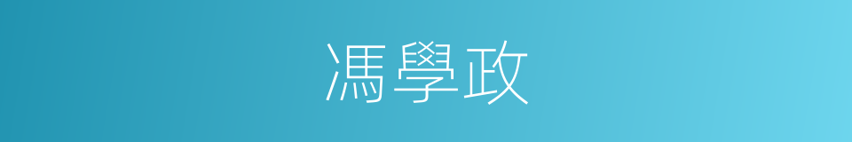 馮學政的同義詞