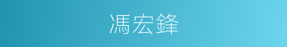 馮宏鋒的同義詞