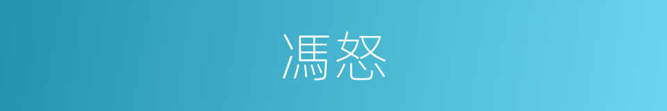 馮怒的意思
