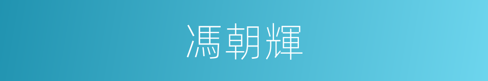 馮朝輝的同義詞
