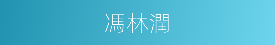 馮林潤的同義詞