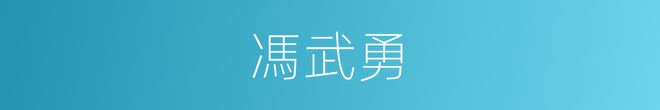 馮武勇的同義詞