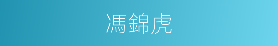 馮錦虎的同義詞