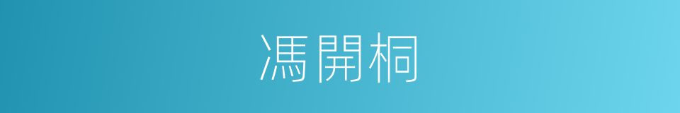 馮開桐的同義詞