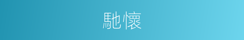 馳懷的意思
