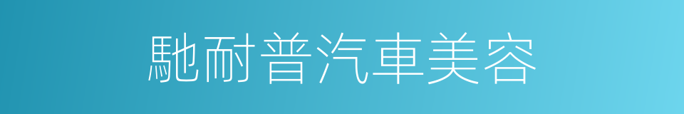 馳耐普汽車美容的同義詞