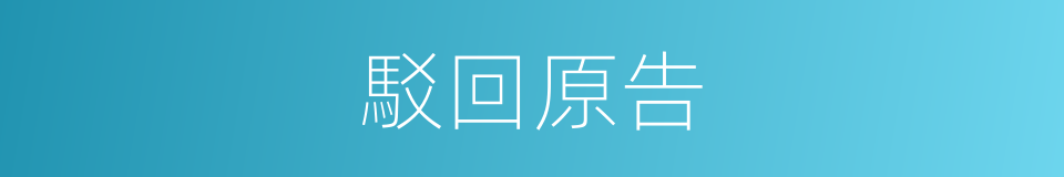 駁回原告的同義詞
