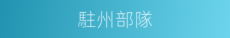 駐州部隊的同義詞