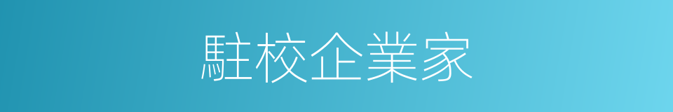 駐校企業家的同義詞